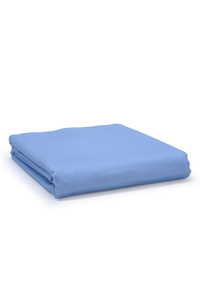 Mid Blue Classic Organic Cotton Sateen Weave Duvet Cover COTTSBURY