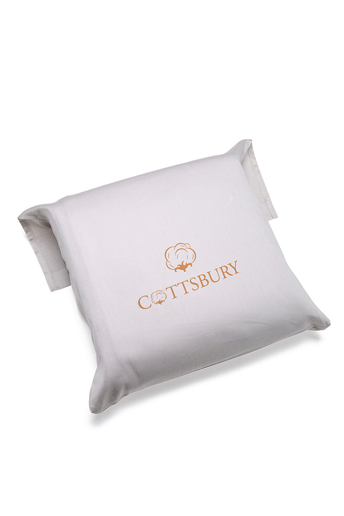 Light Grey Classic Organic Cotton Sateen Weave Fitted Sheet