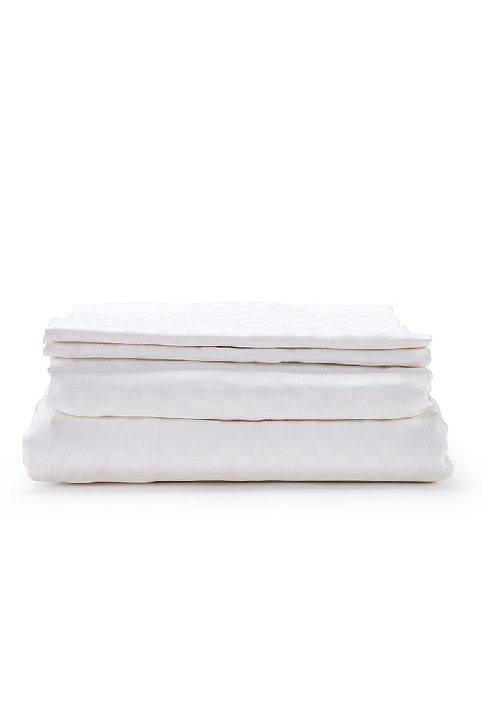 WHITE OPTICAL CHECKS BEDSET