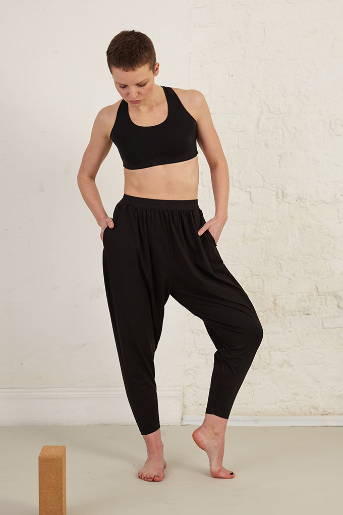 Harem Style Full Length Organic Cotton Jersey Trouser