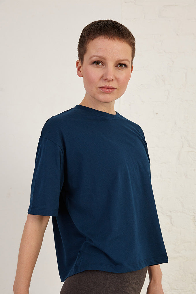Boxy Slightly Cropped Organic Cotton Jersey T-Shirt