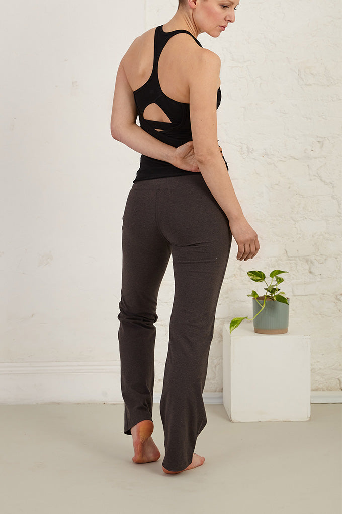 Full Length Organic Cotton Spandex Jersey Yoga Pants