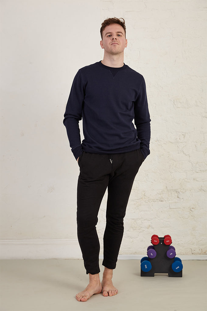Essential Crew Neck Regular Fit Organic Cotton Interlock Sweatshirt