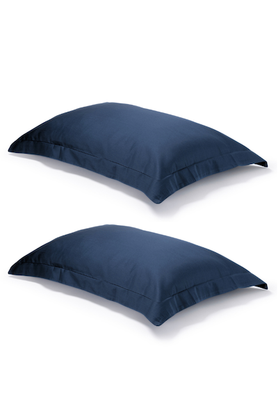 Navy Classic Organic Cotton Sateen Weave Bedding Set