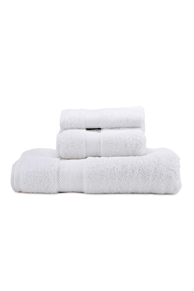 White Luxury Organic Cotton Bath, Hand and Face Towel Set COTTSBURY