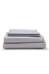 Light Grey Classic Organic Cotton Sateen Weave Bedding Set