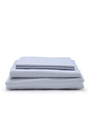 Serene Blue Classic Organic Cotton Sateen Weave Bedding Set COTTSBURY