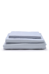 Serene Blue Classic Organic Cotton Sateen Weave Bedding Set