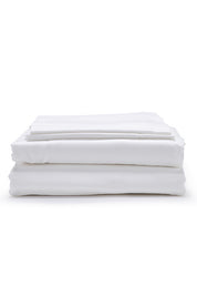 White Classic Organic Cotton Sateen Weave Bedding Set COTTSBURY