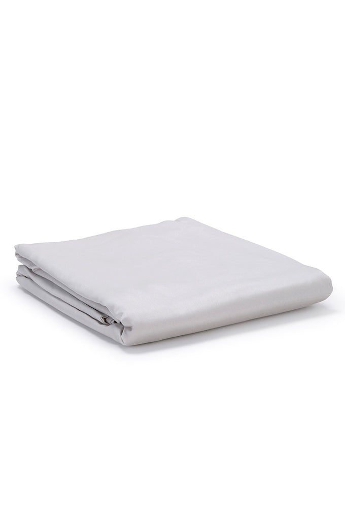 Light Grey Classic Organic Cotton Sateen Weave Duvet Cover COTTSBURY
