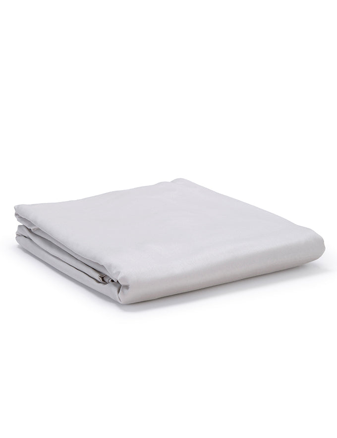 Light Grey Classic Organic Cotton Sateen Weave Duvet Cover COTTSBURY