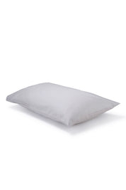 Pair of Light Grey Classic Organic Cotton Sateen Weave Pillowcases COTTSBURY
