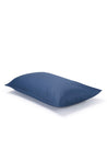 Pair of Navy Classic Organic Cotton Sateen Weave Pillowcases COTTSBURY