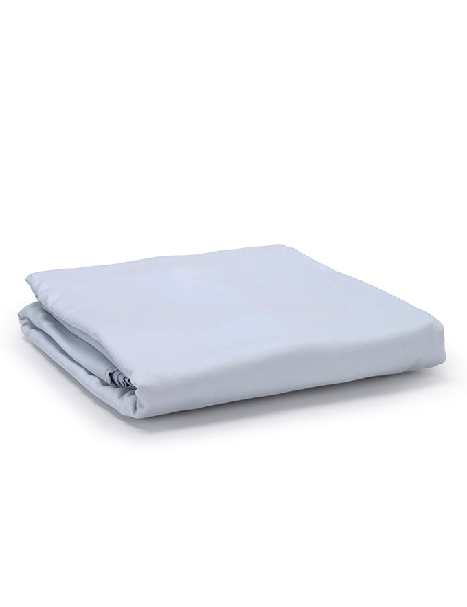 Serene Blue Classic Organic Cotton Sateen Weave Duvet Cover COTTSBURY