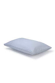 Pair of Serene Blue Classic Organic Cotton Sateen Weave Pillowcases COTTSBURY