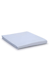 Serene Blue Classic Organic Cotton Sateen Weave Flat Sheet