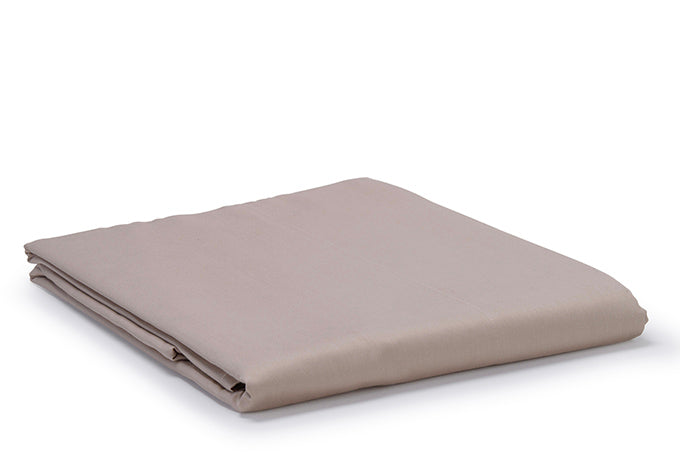 Warm Taupe Classic Organic Cotton Sateen Weave Fitted Sheet