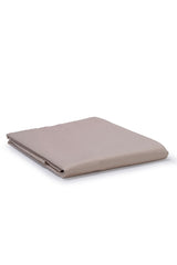 Warm Taupe Classic Organic Cotton Sateen Weave Flat Sheet