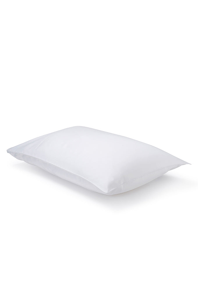 Pair of White Classic Organic Cotton Sateen Weave Pillowcases COTTSBURY