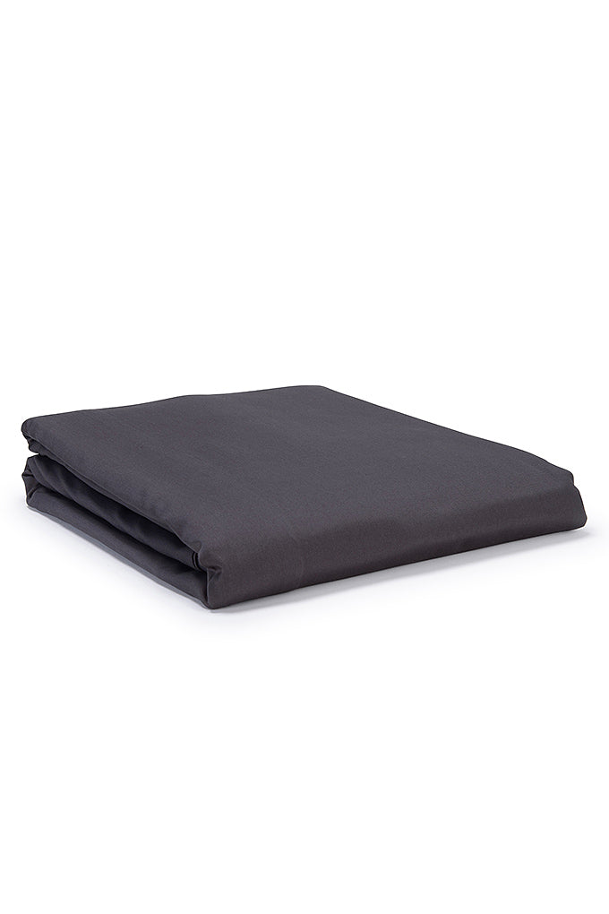 Dark Slate Classic Organic Cotton Sateen Weave Duvet Cover