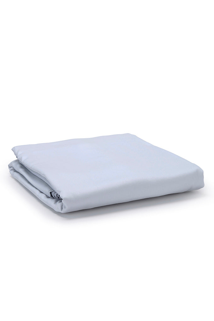 Serene Blue Classic Organic Cotton Sateen Weave Bedding Set