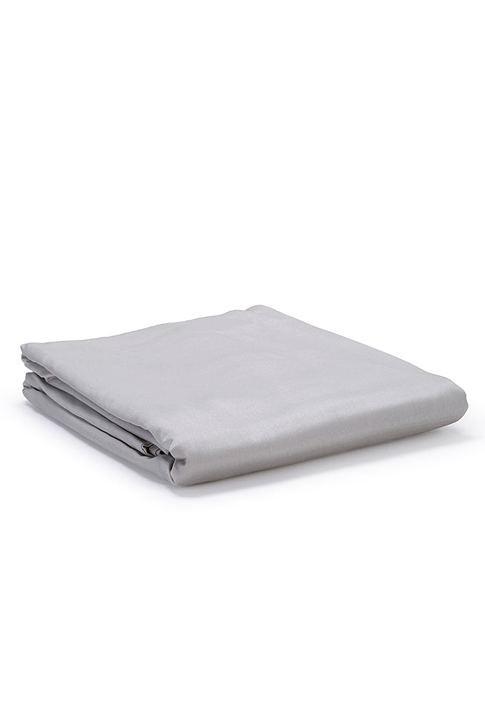 Light Grey Classic Organic Cotton Sateen Weave Bedding Set