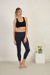 Organic Cotton Medium Support Bra — Black