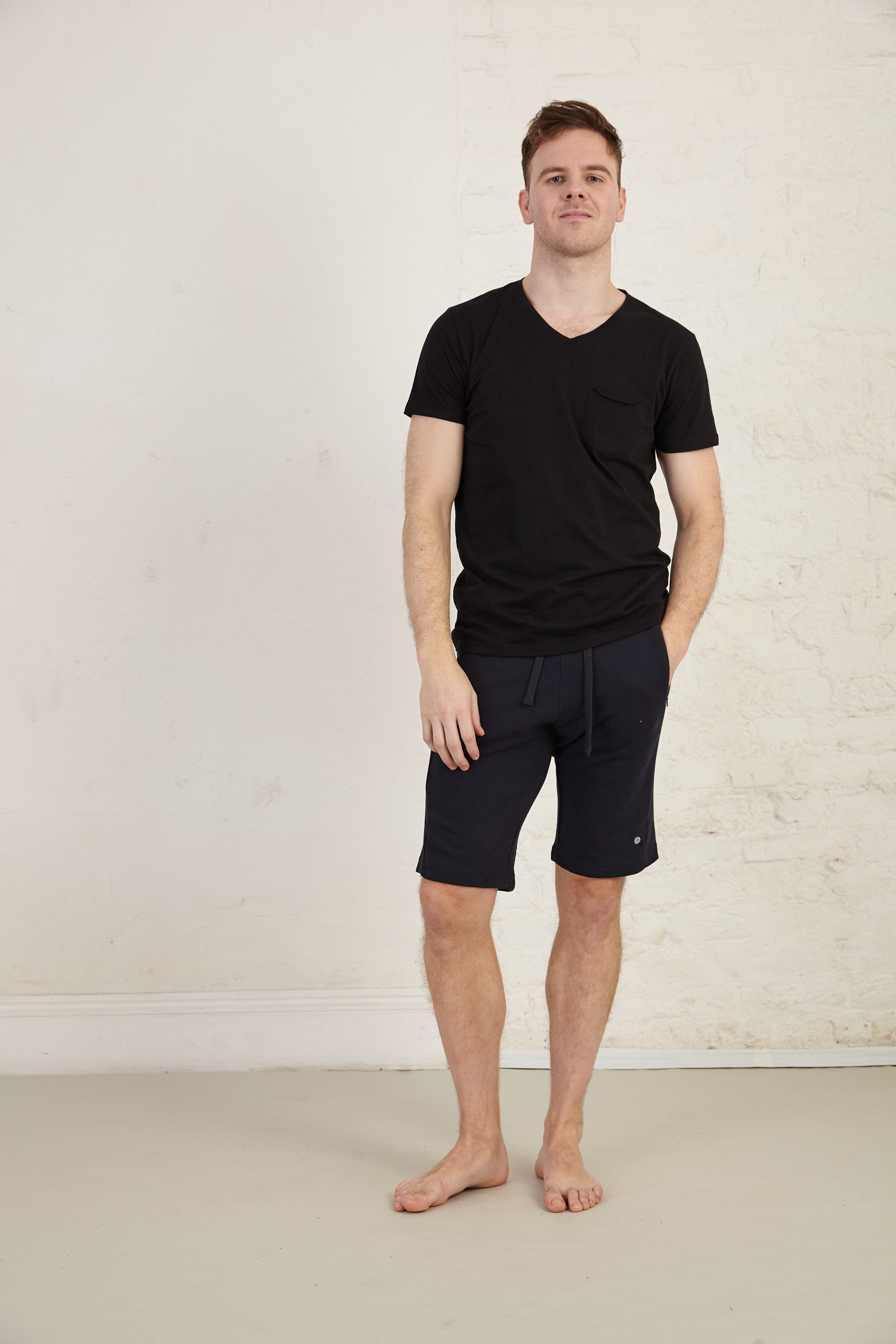 Relaxed Fit Organic Cotton French Terry Jogger Shorts