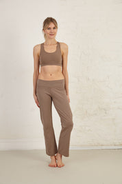 Organic Cotton Medium Support Bra — Taupe