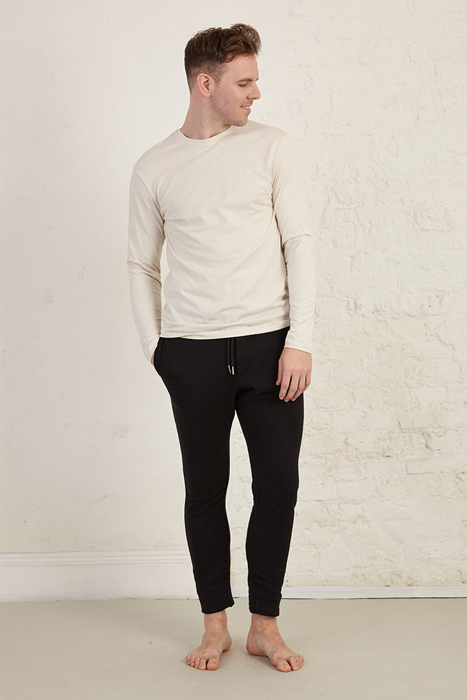 Essential Long Sleeve Regular Fit Organic Cotton Jersey T-Shirt