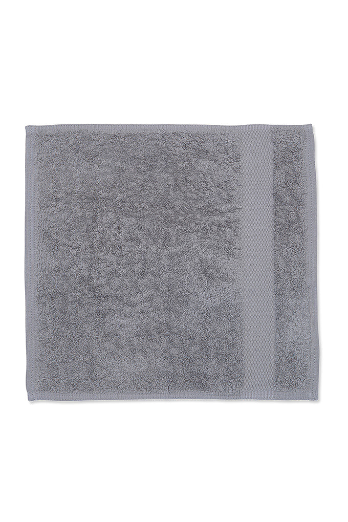 2 Pack Mineral Grey Luxury Organic Cotton Face Towel