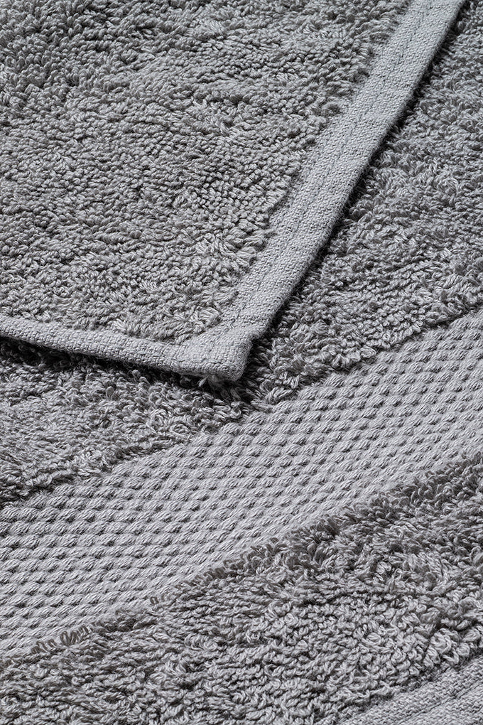 face towel grey close up