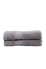 2 Pack Mineral Grey Luxury Organic Cotton Face Towel