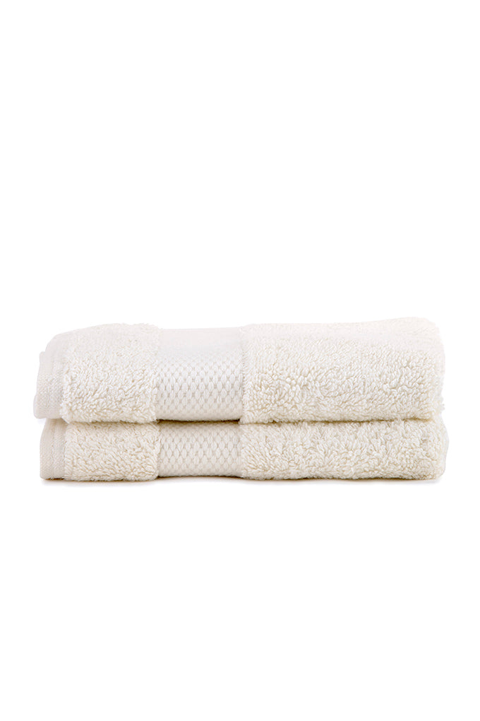 2 Pack Natural Luxury Organic Cotton Face Towel COTTSBURY