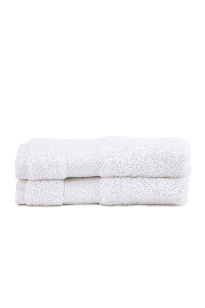 2 Pack White Luxury Organic Cotton Face Towel COTTSBURY