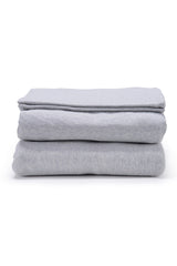 Grey Melange Organic Cotton Jersey Bedding Set