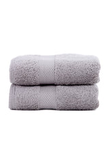 2 Pack Mineral Grey Luxury Organic Cotton Hand Towel