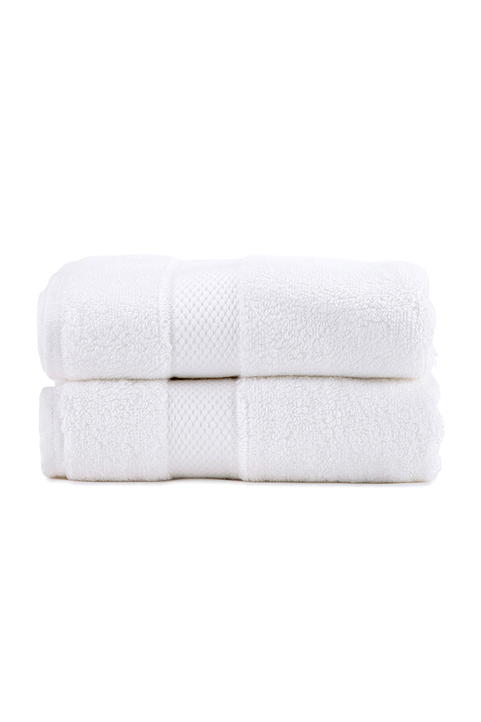 2 Pack White Luxury Organic Cotton Hand Towel COTTSBURY
