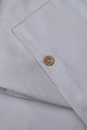Light Grey Classic Organic Cotton Sateen Weave Bedding Set