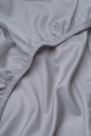 Light Grey Classic Organic Cotton Sateen Weave Bedding Set