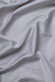 Light Grey Classic Organic Cotton Sateen Weave Flat Sheet