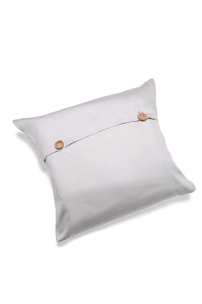 Pair of Light Grey Classic Organic Cotton Sateen Weave Pillowcases