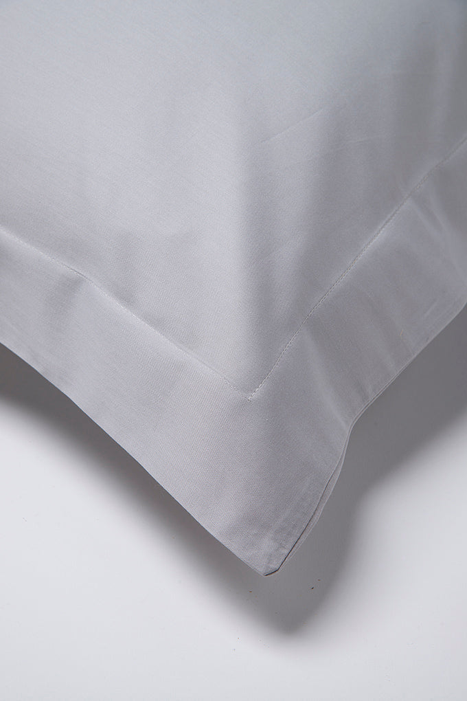 OXFORD GREY PILLOW CASE CLOSE-UP COTTSBURY