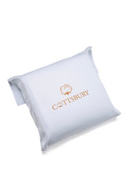 Serene Blue Classic Organic Cotton Sateen Weave Fitted Sheet