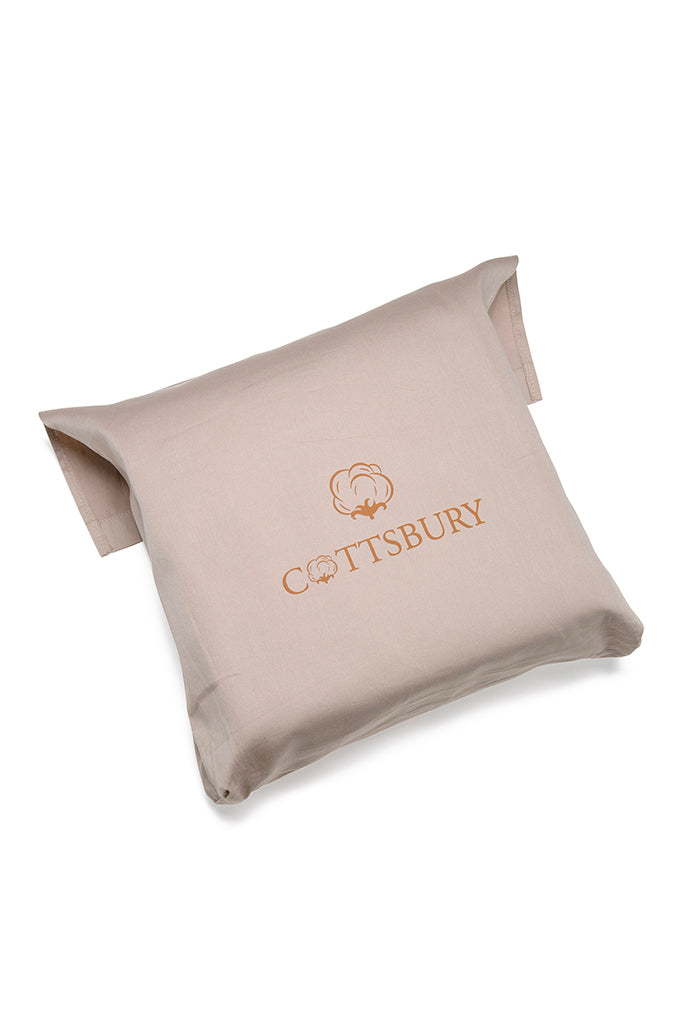 Pair of Warm Taupe Classic Organic Cotton Sateen Weave Pillowcases