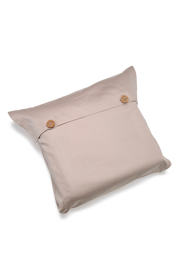 Pair of Warm Taupe Classic Organic Cotton Sateen Weave Pillowcases