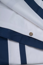 WHITE NAVY BLOCK PANEL BEDSET