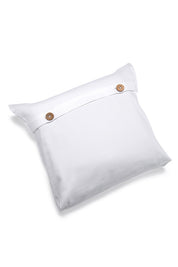 White with Taupe Twin Band Organic Cotton Sateen weave Bedding Set