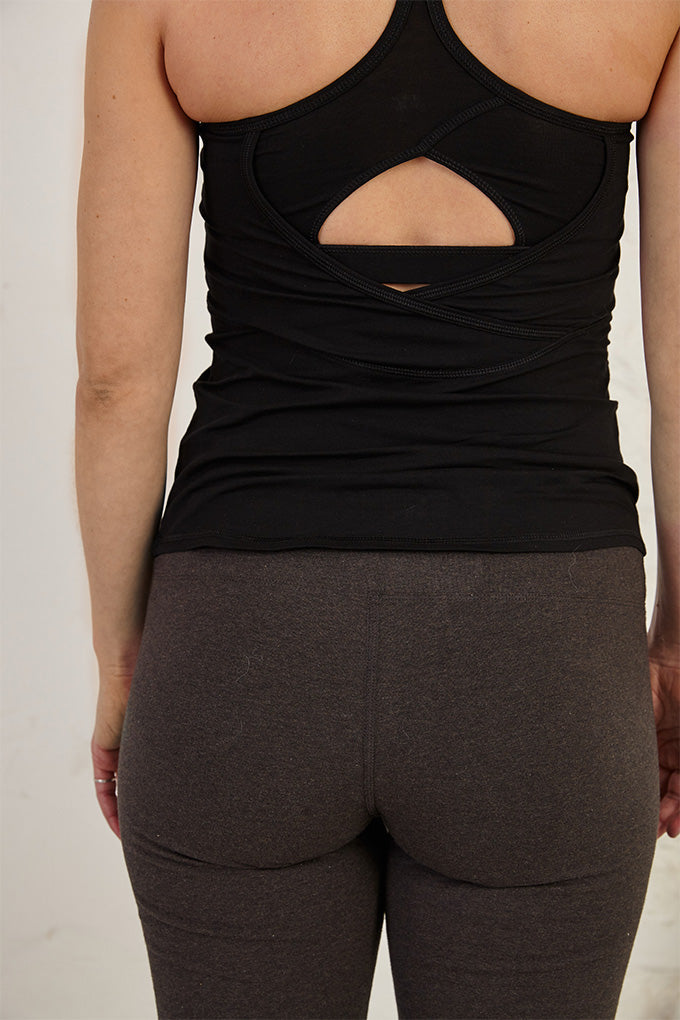 Padded Built-In Bra Slim Fit Organic Cotton Jersey Tank Top