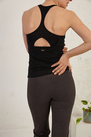 Padded Built-In Bra Slim Fit Organic Cotton Jersey Tank Top